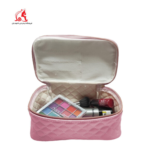 کیف آرایشی روسو رنگ صورتی - تصویر 3