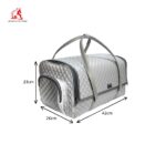 کیف لوازم آرایش و گریم زنانه روسو سایز بزرگ رنگ طوسی - تصویر 3