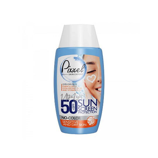 0012999_-spf50.jpeg کرم ضد آفتاب پیکسل بدون رنگ مناسب پوستهای خشک و حساس SPF50 - تصویر 1