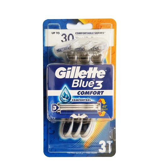 0014287_-blue3-comfort-3-.jpeg خود تراش ژیلت مدل Blue3 Comfort بسته 3 عددی - تصویر 1