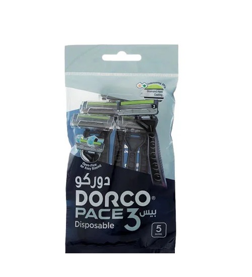 0015650_-3-pace-3-disposable-5-.jpeg خودتراش دورکو 3 لبه مدل Pace 3 Disposable بسته 5 عددی - تصویر 1